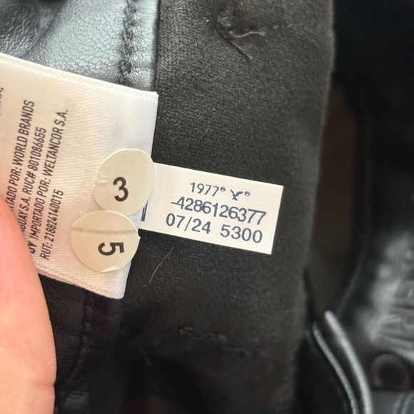 AmericanEagle outfitters black faux leather curvy classic bootcut jeans 28 short - Picture 12 of 16